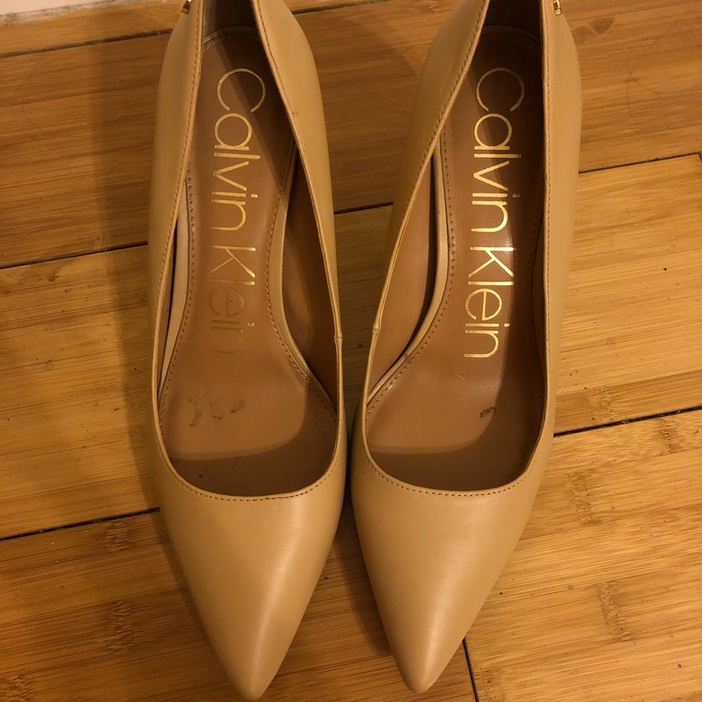 Calvin Klein Nude Pointed Heels
